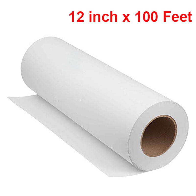 12inch x 100 Feet White Craft Paper Roll Kraft Perfect for Crafts, Art, Painting, scrapbooking paper packs, wrapping paper