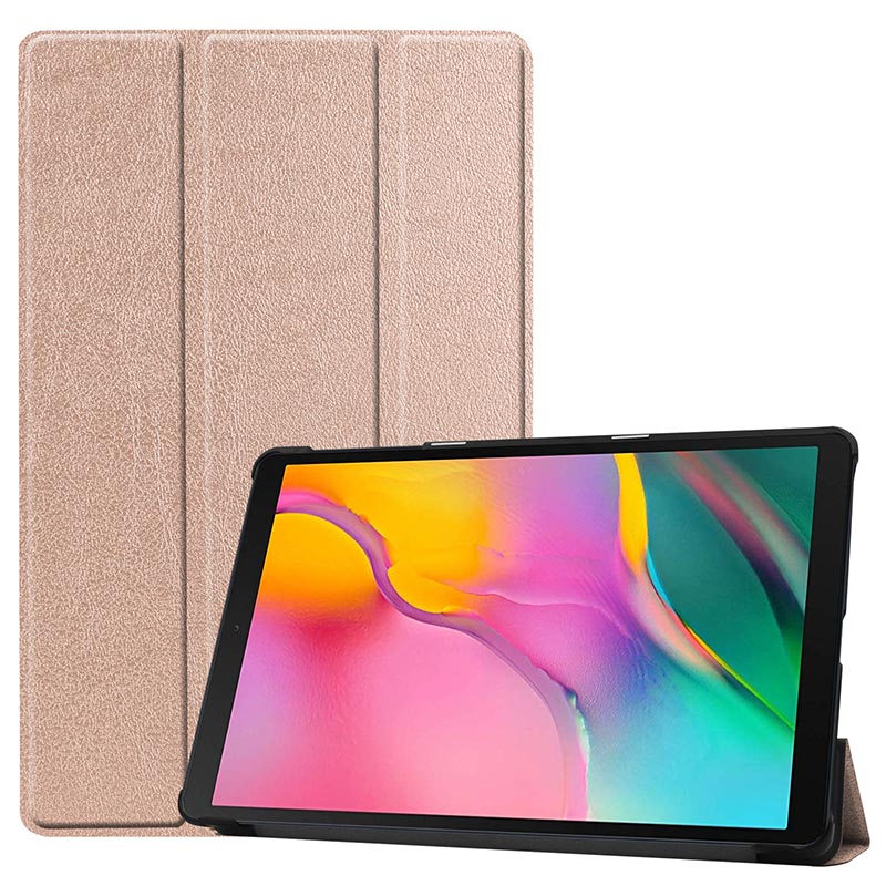 For Samsung Galaxy Tab A 10.1 inch Case Ultra Slim Leather Magnetic Stand Cover For Samsung Tab SM-T510 SM-T515 Funda Capa: Rose gold