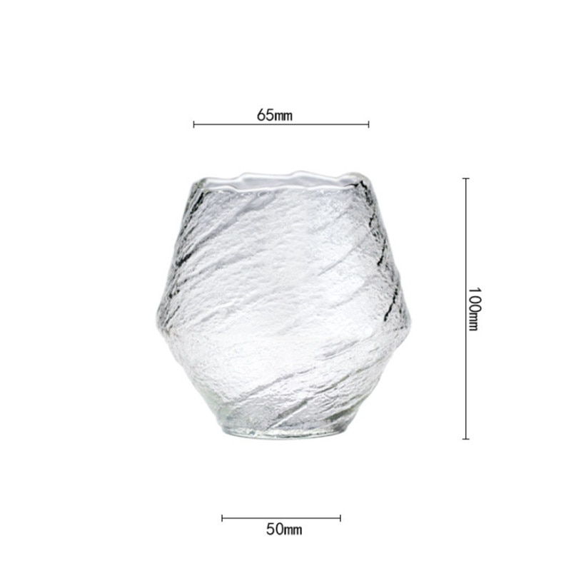 Japanese Hazy Air Wine Glass Snowflakes Falling Whiskey Tumbler Hammer Pattern Whisky Cup XO Brandy Drinking Glasses Wineglass