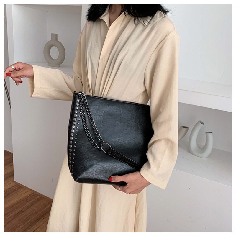 Kvinner dame crossbody pu skinn skulderveske tote dame høy håndveske messenger veske