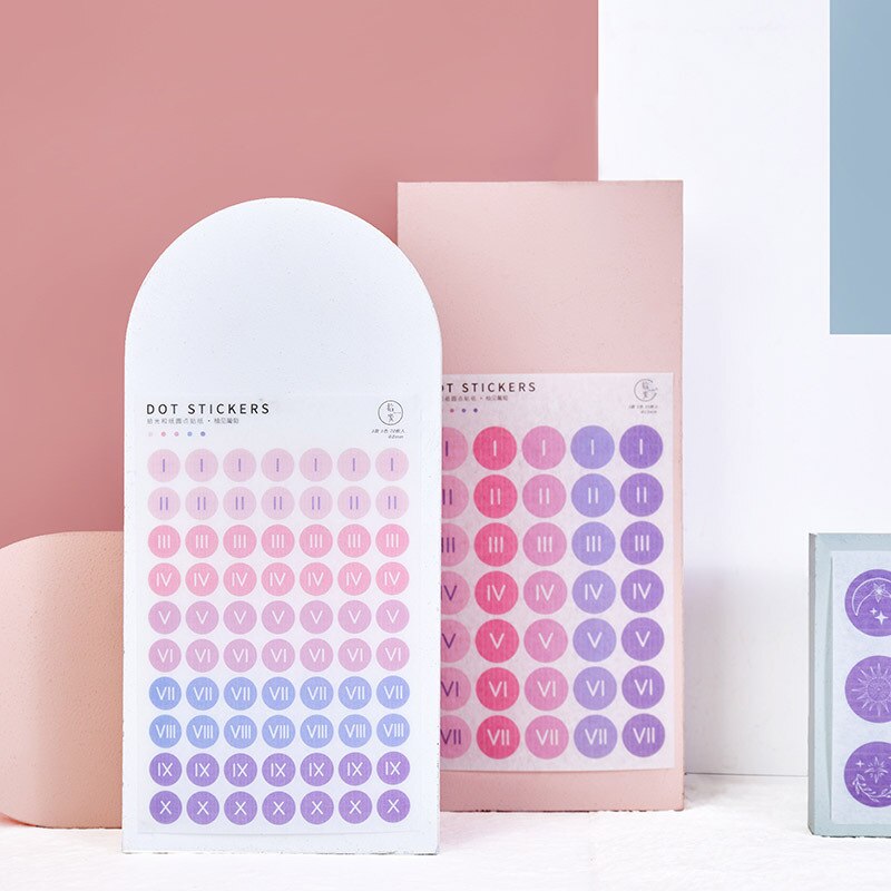 120pcs Colored Round Dot Stickers Circle Dot Labels Vintage Colors Labels For Craft Scrapbook Diary Album