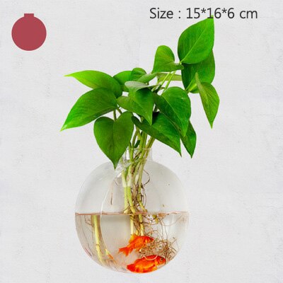 Europese glazen hydrocultuur wandbloemvaas, groene planten, wanddecoratie, aquarium, knutselen, scandinavische bloempot: 901- liter