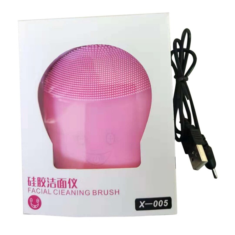 Elektrische gezichtsreinigingsborstel, sonische vibratie mini gezichtsreiniger, massage, vuilverwijdering, diepe poriënreiniging, siliconen massager