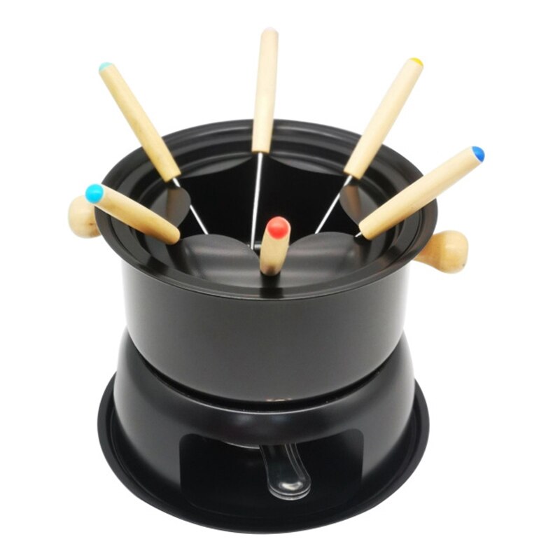 Chocolate Fondue Maker Set Multifunction Carbon Steel Ice Cream Chocolate Cheese Pot Melting Pot Fondue Set: Default Title