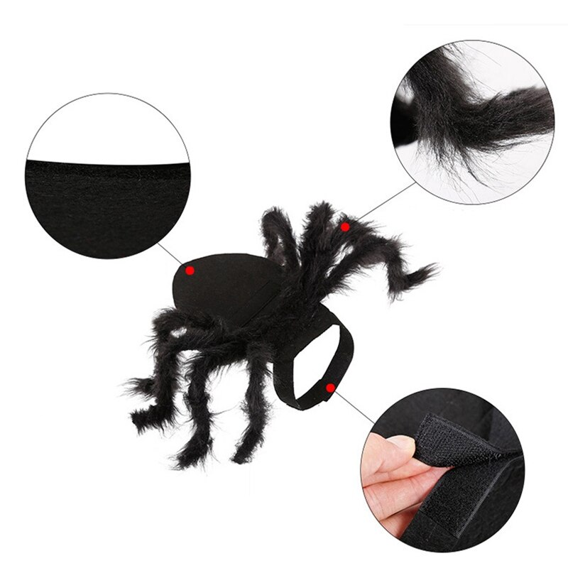 Spider Dog Costume Halloween Spider Pet Costumes Outfit Apparel Furry Spider Legs