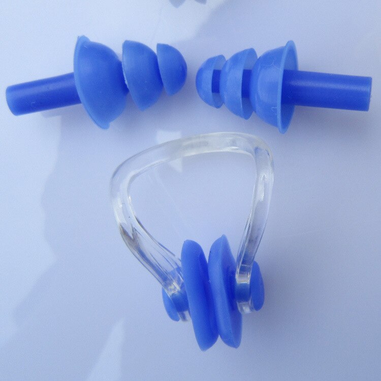 2 conjuntos de tampões de silicone para natação, acessórios suaves à prova d&#39;água para nariz e piscina