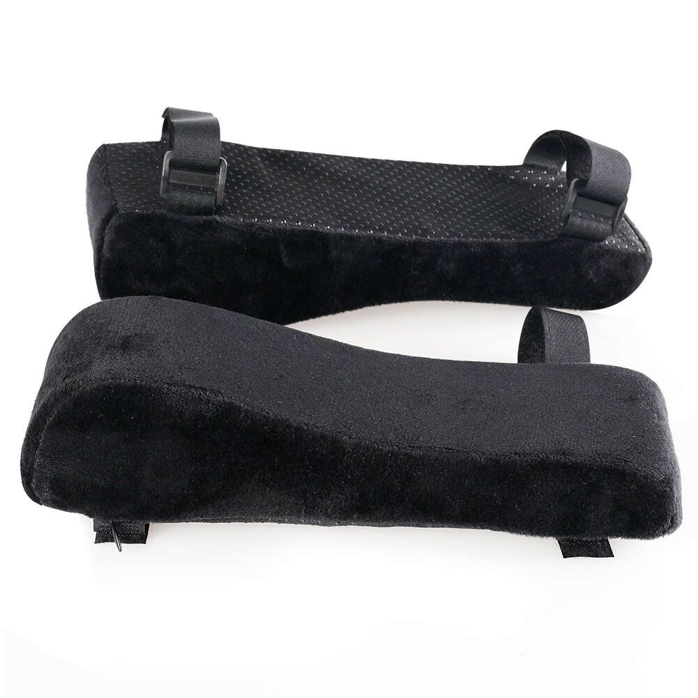 2 st anti-halk kontorsunderarmar armbågskuddar elastiskt band stol armstödsdyna avlastning tryck minnesskum hem ergonomisk universal