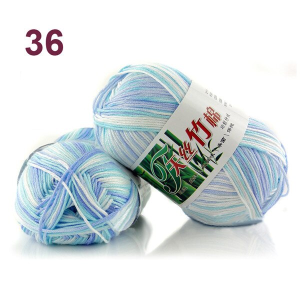 50g Weiche Glatte Natürliche Bambus Baumwolle Hand betroffen Garn Baby Milch baumwolle Garn Hand Gestrickte häkeln garn DIY Lappen Puppe: 36