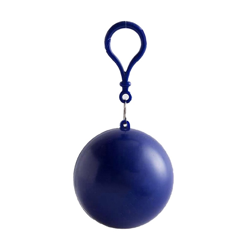 Poncho de pluie Portable et pratique, boule de pluie pour adultes, jetable, épais, imperméable, imperméable, coloré avec crochet: dark blue
