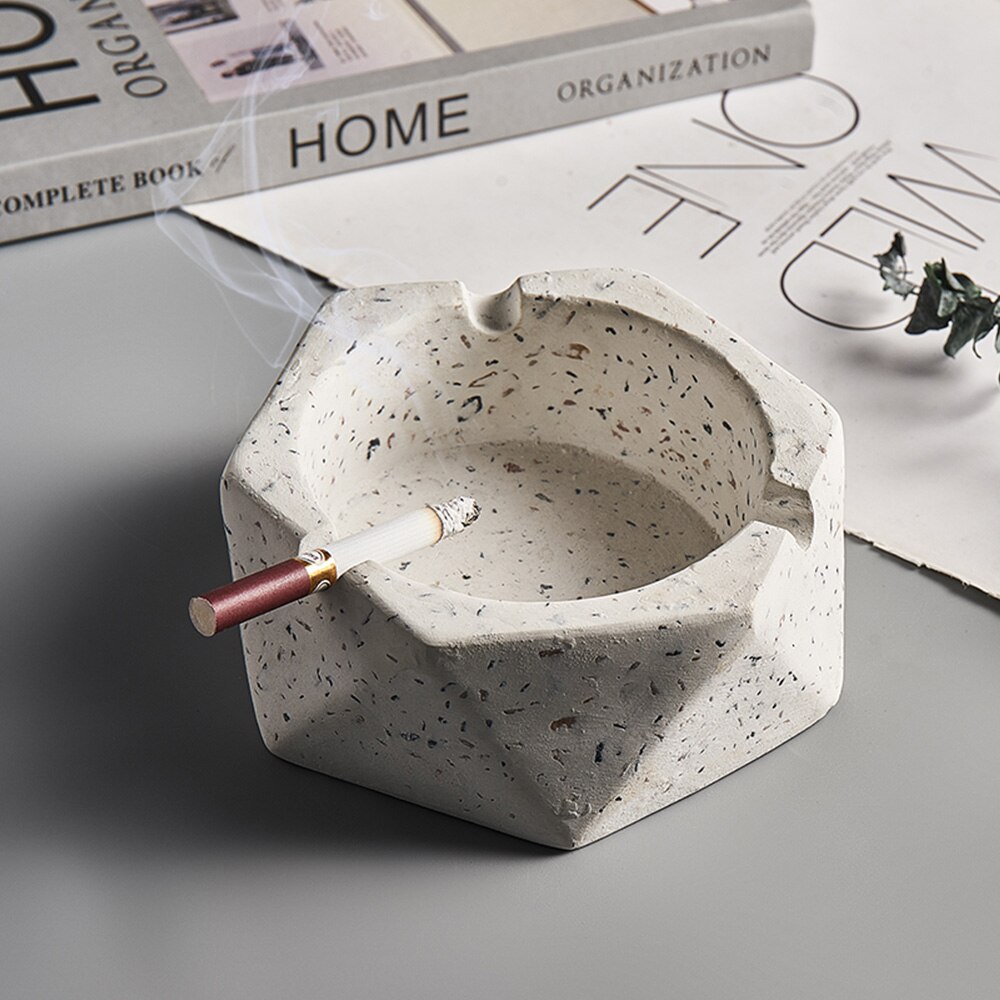 Moderne Cement Asbak Gewone Nordic Thee Tafel Cement Asbak Asbak Huishoudelijke Goederen Asbak Woondecoratie Accessoires