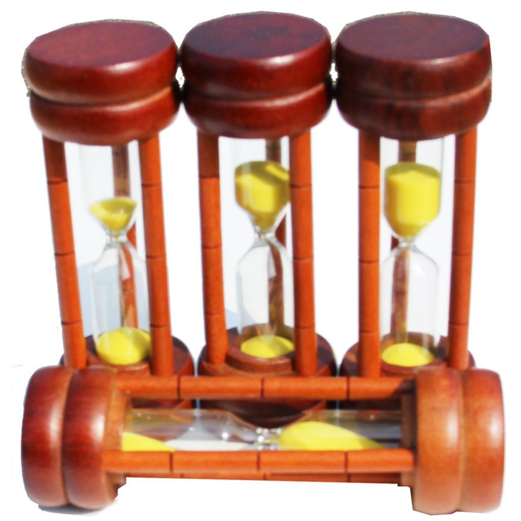 Reloj de arena redondo de madera para niños, reloj de arena de 1, 2, 3 y 5 Min, juego de lectura, temporizador
