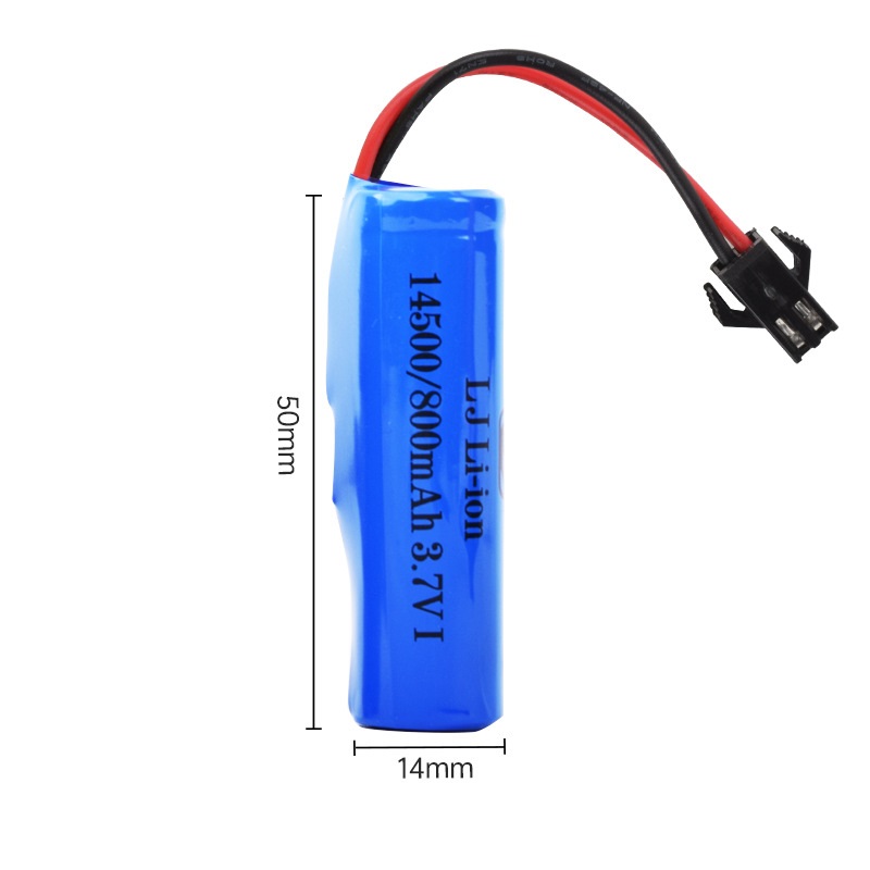 Rc Stunt Dump Auto Batterij 14500 Sm-2P 3.7V 800Mah Li-Ion Batterij/Usb Lading Voor C2 D828 Rc Auto Onderdelen Rc Auto Accu 1-5 Stuks