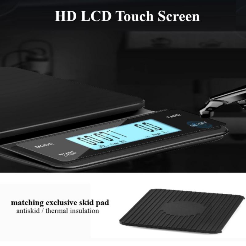 Kitchen Electronic Scale LCD Touch Screen USB Charging Version Bar Scale Chronograph Gram Scale Hand-made Coffee Meter