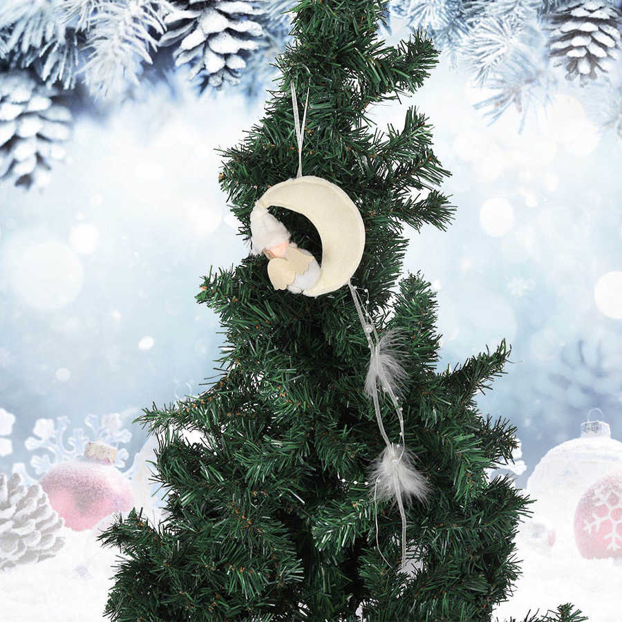 Kerst Ornamenten Leuke Stof Maan Meisje Poppen Kerstboom Opknoping Druppels Decoraties