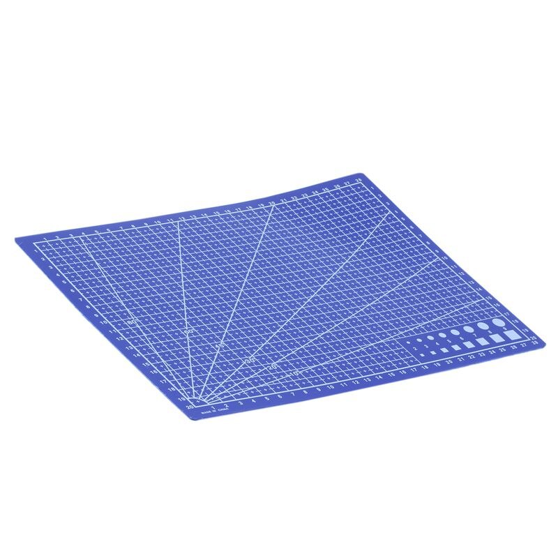 A4 Grid Lines Cutting mat Craft Card Fabric Leather Paper Board 30*22cm Blue