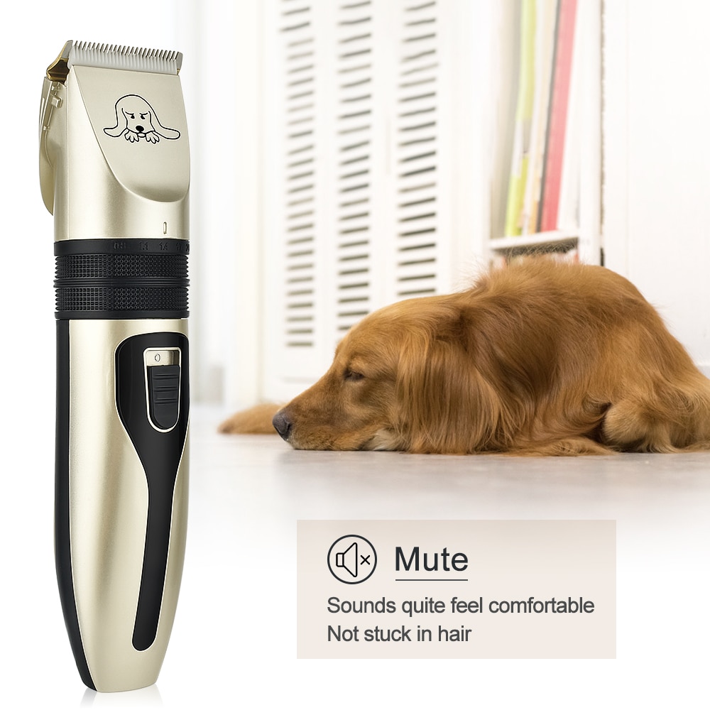 Elektrische Hond Clipper Hond Tondeuse Kit Oplaadbare Hond Kat Geluidsarme Grooming Scheerapparaat Cut Machine Set + Spare Blade