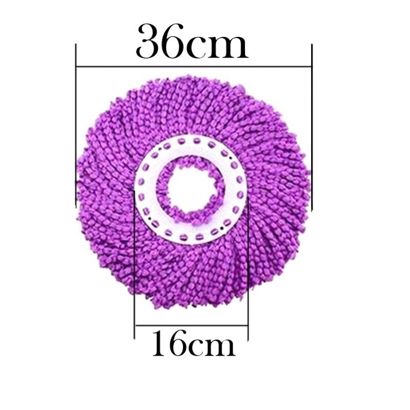 White Mop Floor Microfiber Rotating Head Easy Spinning Bucket 360° Magic Mop head