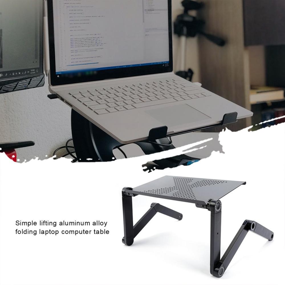 Portable Computer Desk Adjustable Height Bed Computer Desk College Students Sofa Laptop Table Working Office PC Riser