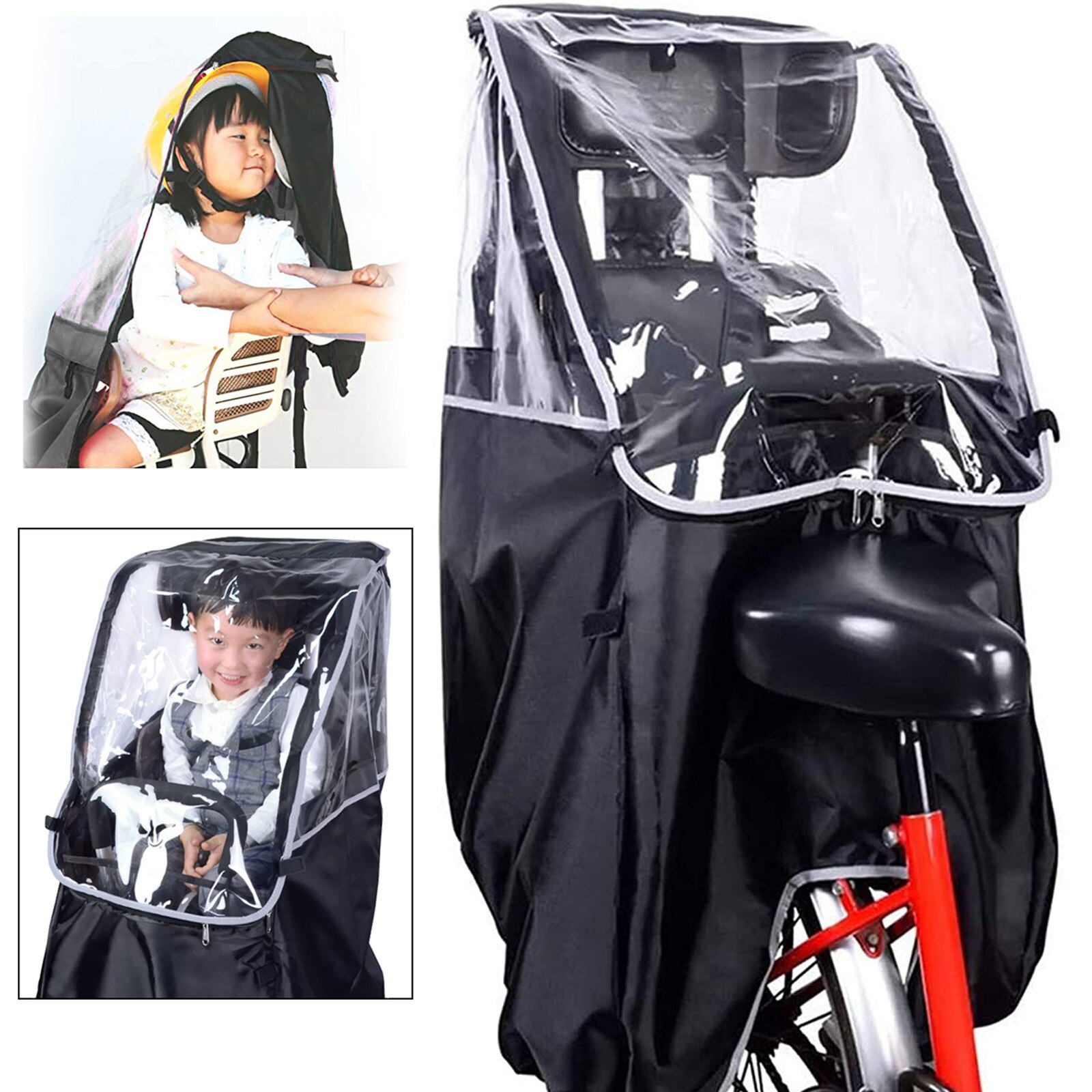 Bicycle Child Seat Rain Cover Baby Saddle Protector Weatherproof Cover MTB Bike
