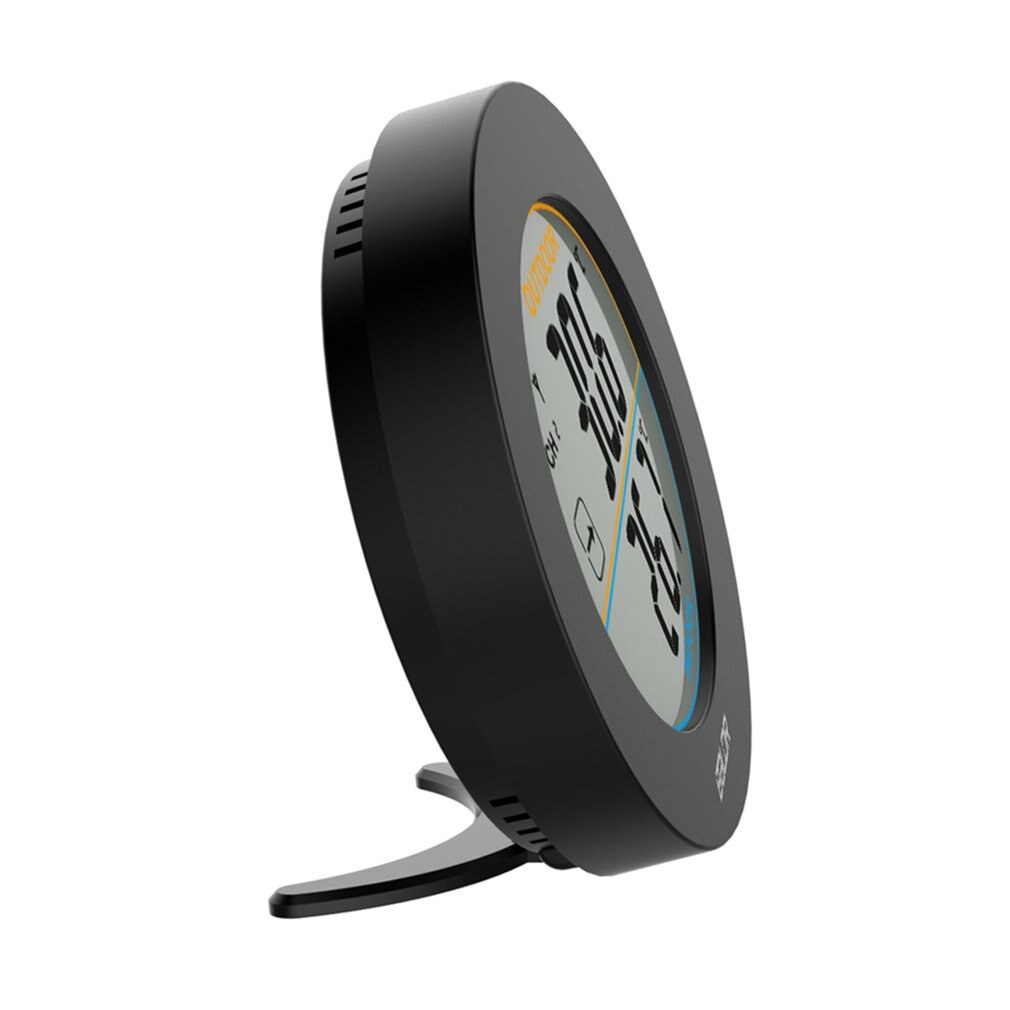 Baldr Ronde Vorm Thermometer Draadloze Tafel Indoor Outdoor Lcd-scherm Weerstation Digitale Muur Temperatuur Meter Sensor