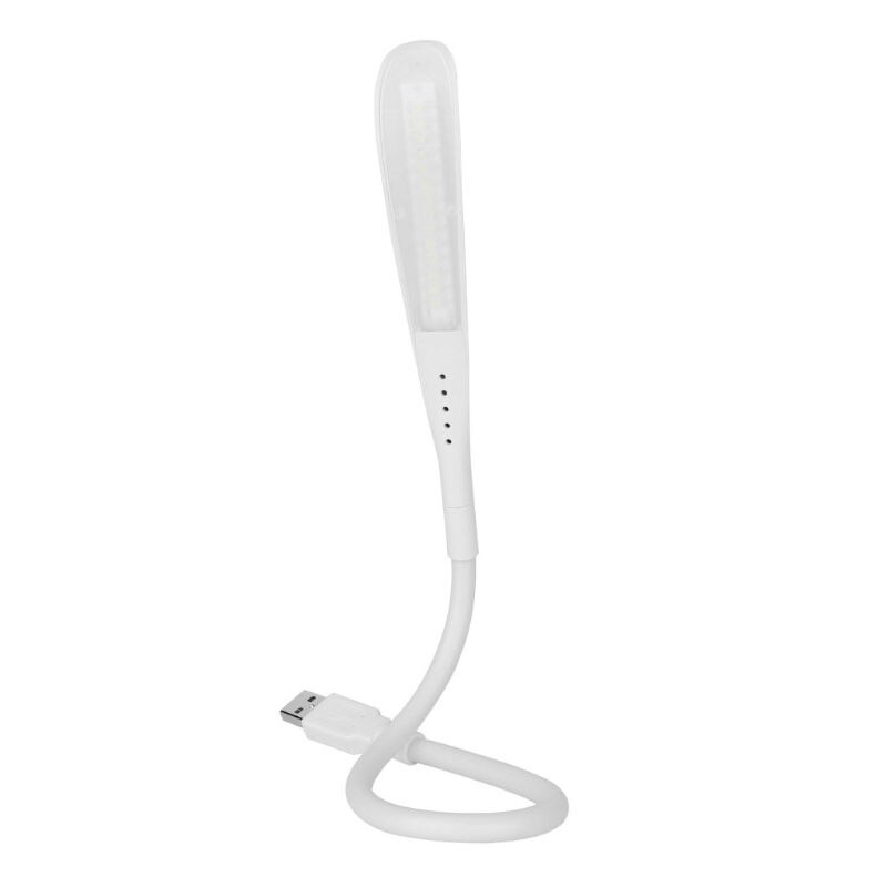 Portable Mini USB Light LED Lamp 14LEDS Flexible In-line USB Light Ultra Bright Nightlight for Power Bank PC Laptop: White 46cm