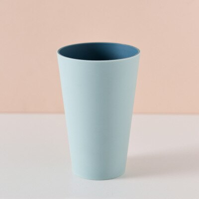 Bathroom Accessories Water Cup Gargle Toothbrush Plastic Simple Two Color Glass Couple Brushing Washing Mouth Tumblers: Elegant Blue
