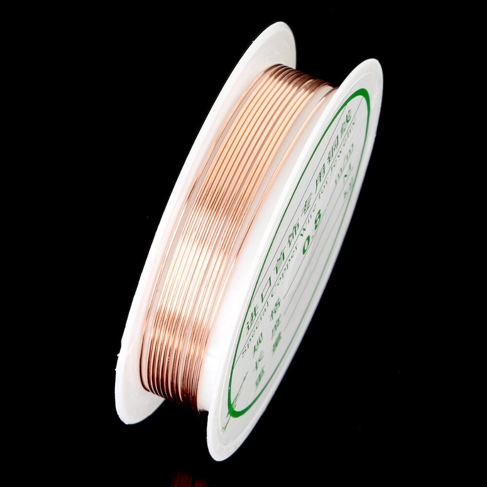 Alambre de cobre de plata/oro rosa para pulsera, collar, abalorios de colores, accesorios de joyería para fabricación artesanal, 0,2-1mm