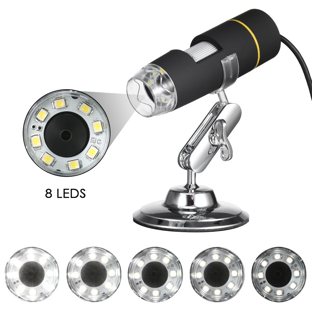 1000X USB Mikroskop Digital Mikroskop mit OTG Funktion Kamera Endoskop 8-LED Licht Lupe Lupe mit Ständer