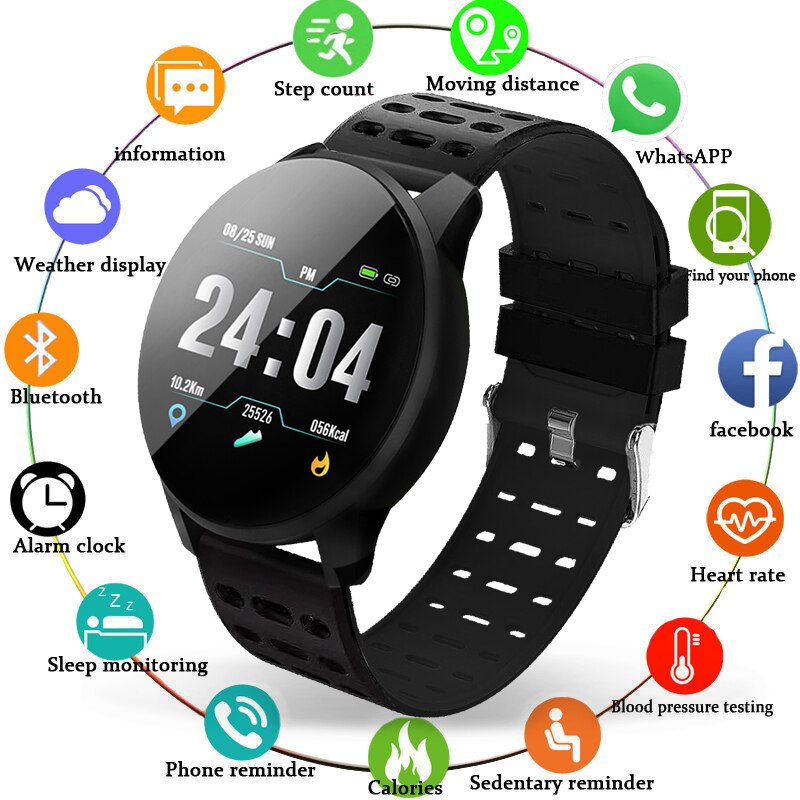 Smart Watch B2 Smart Bracelet Sports Alarm Clock Heart Rate Health Tracker Big Round Screen Smart Band