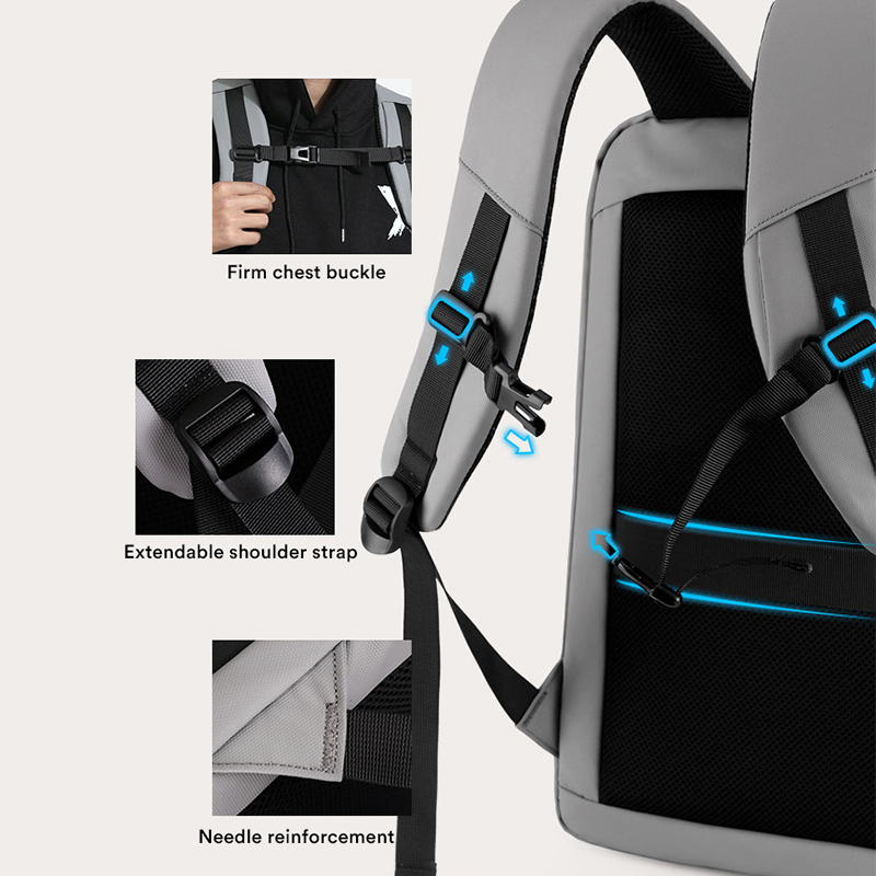 Men's 17.3 Inch Laptop Business Backpack Waterproof Hard Shell Backpack E-sport Gaming Backpack Double Opening 35L Travel Bags