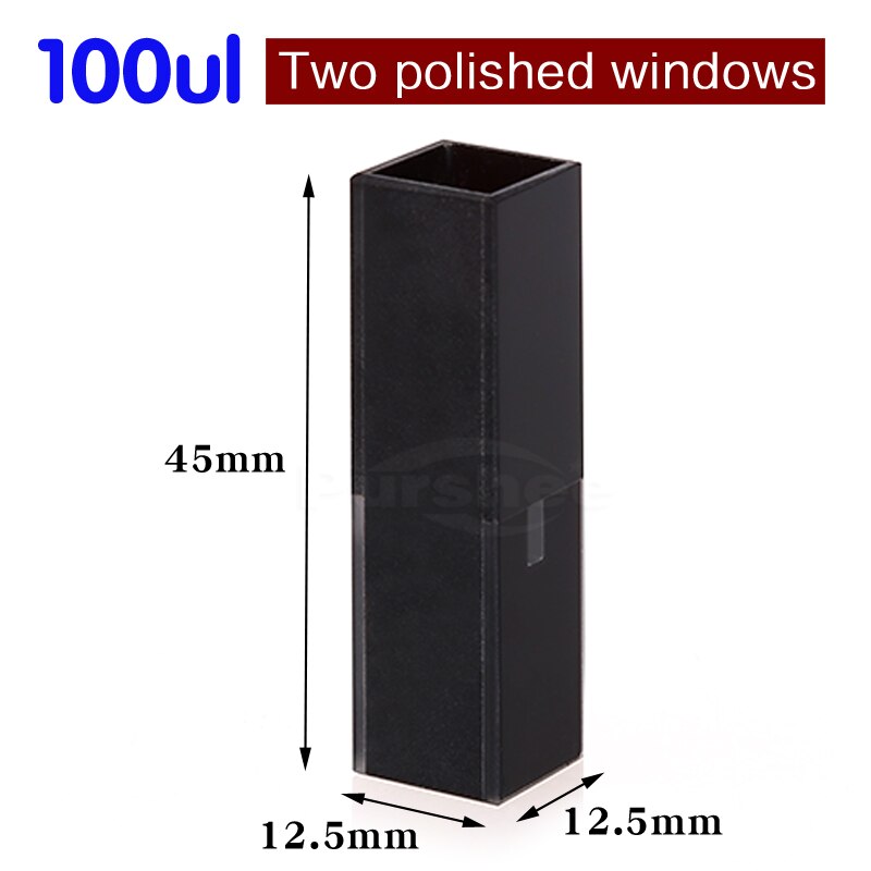 Sub-Micro quartz cell with black walls and lid(100ul)