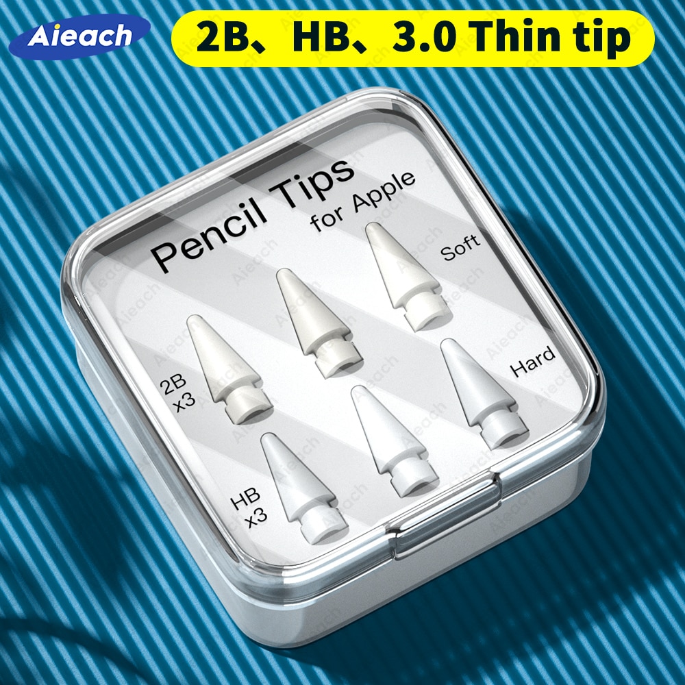 Pencil Tips For Apple Pencil 1st 2nd Generation Double Layer 2B &amp; HB &amp; Thin Tip For Apple Pencil Nib, Enough For 4 Years of Use