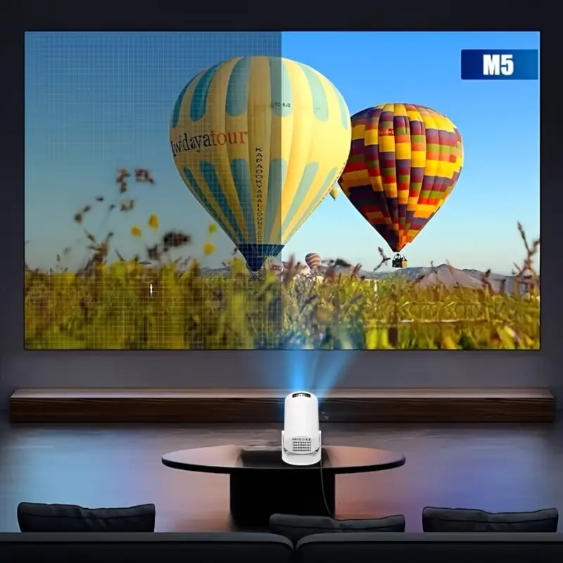 Compact USB-Powered Mini Projector - Hd 1080P, Indoor/Outdoor Movie & Video Display, Desktop  Home Theater Compatible