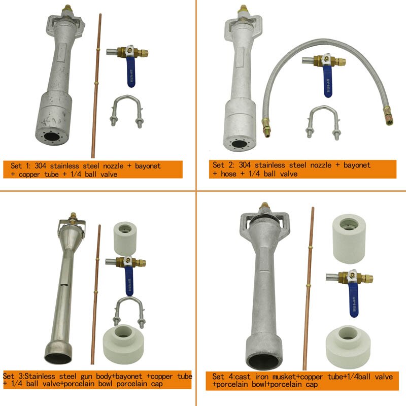 Venturi auto-amorçage brûleur four brûleur navette four naturel pistolet accessoires pistolet tête cuivre perle cuivre bouchon