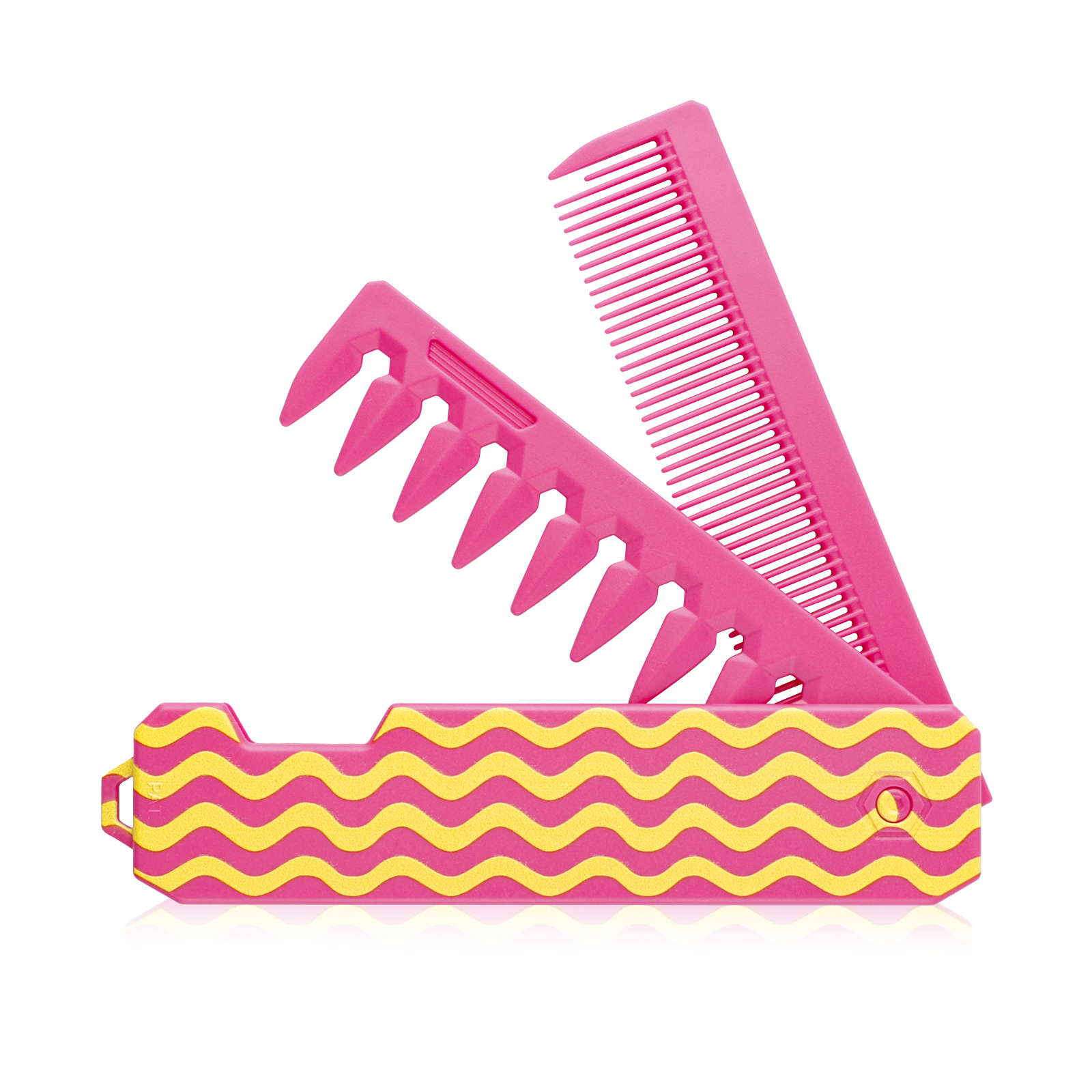 1/2/3 in 1 Pocket Folding Combs Plastic Wide Tooth Oil Head Comb Beard Combing Barber Clipper Comb Salon Hair Styling Tools