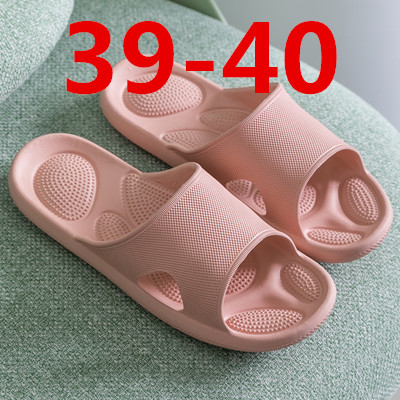 XiaoMi mijia slippers EVA soft bottom comfortable non-slip wear-resistant shock absorption summer sandals home bathroom: Pink 39-40