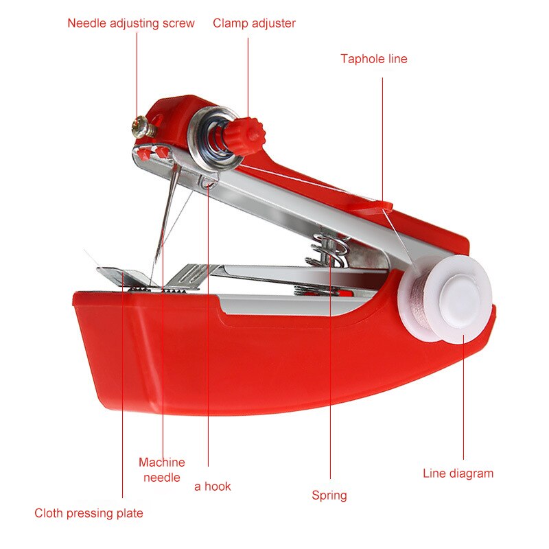Minimáquina DE COSER inalámbrica, máquina de coser portátil, útil, herramientas de trabajo manual, accesorios de costura