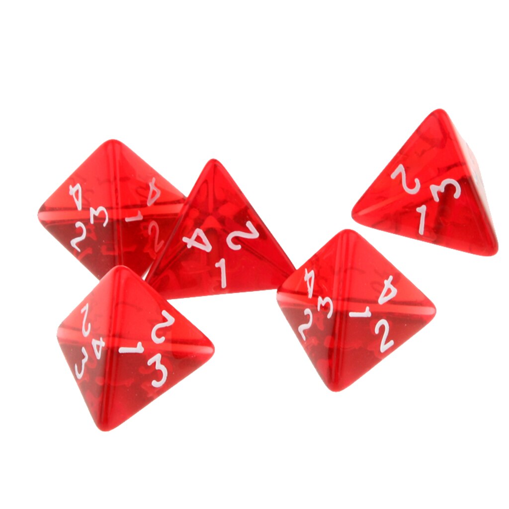 Pack of 50 Gem Multi-Sided Dices Polyhedral Dice Set D4 D&D TRPG Cup Board Game