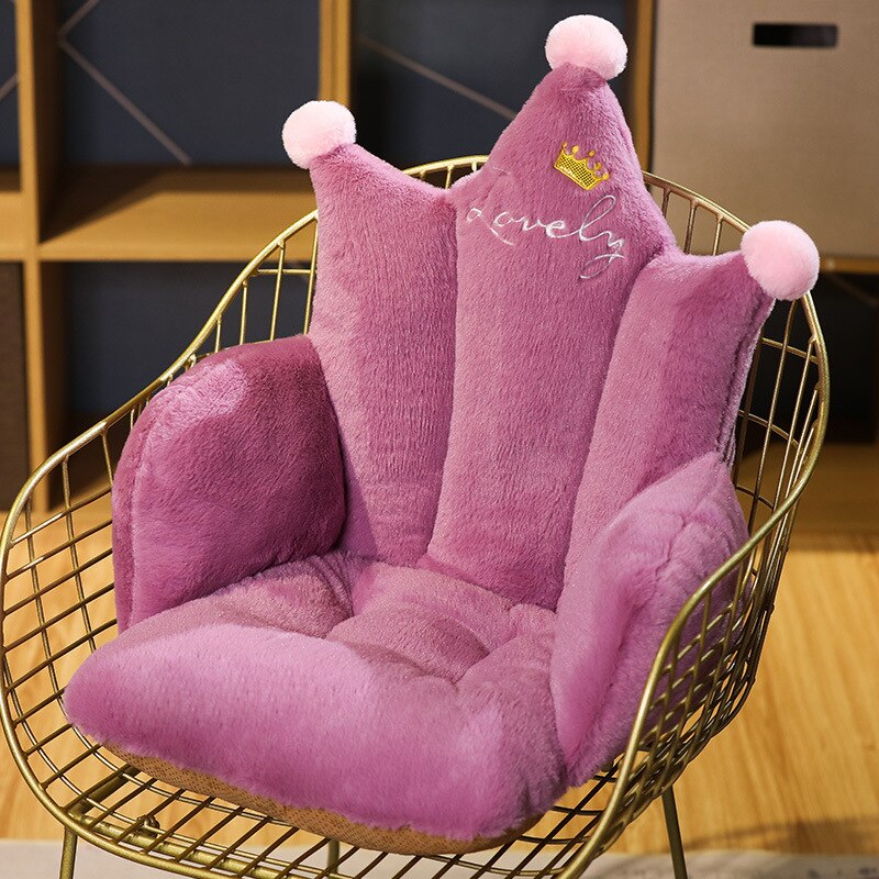 Cojín de felpa con forma de pata de gato para bebé y niño, cojín para silla de comedor, esterilla de sofá para el hogar, suelo interior, de decoración de invierno: Crown 8