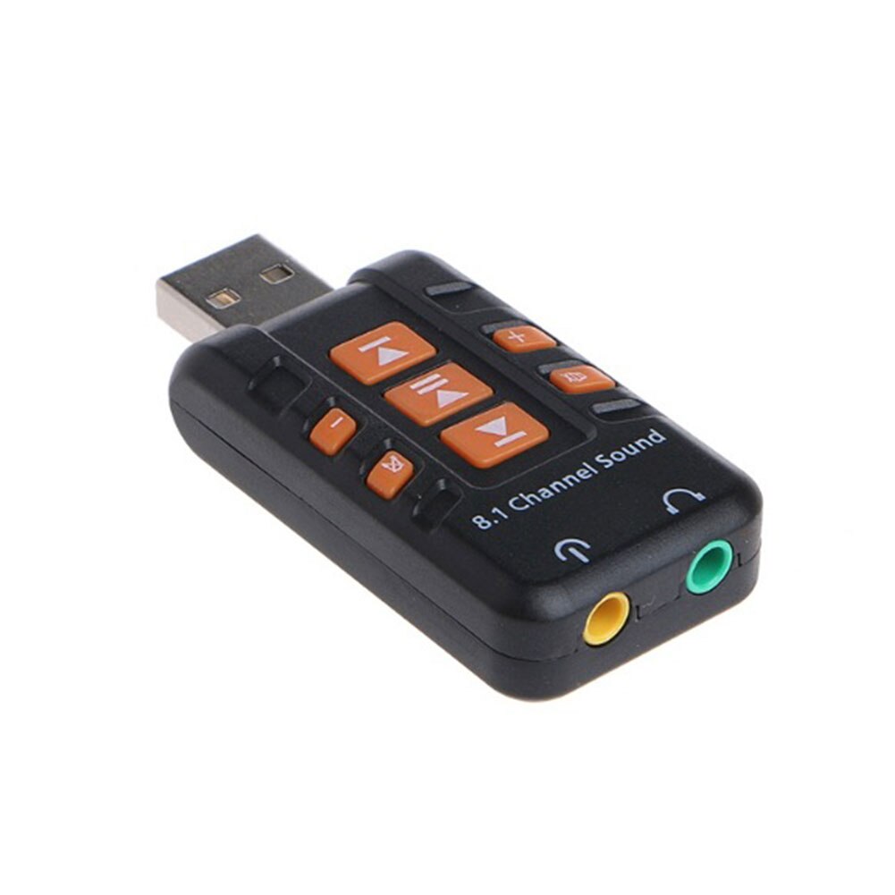 3D Audio- Adapter USB 2,0 8,1 kanal tragbare Computer externe soundkarte (für PC) kopfhörer verstärker Lied ändern hören