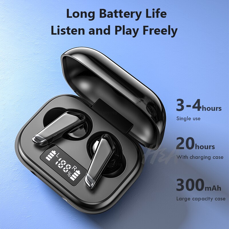 Mini Bluetooth Earphone with LED Power Display 24h Play Time Wireless Headphones Bluetooth Earbud Touch Control Sport Waterproof