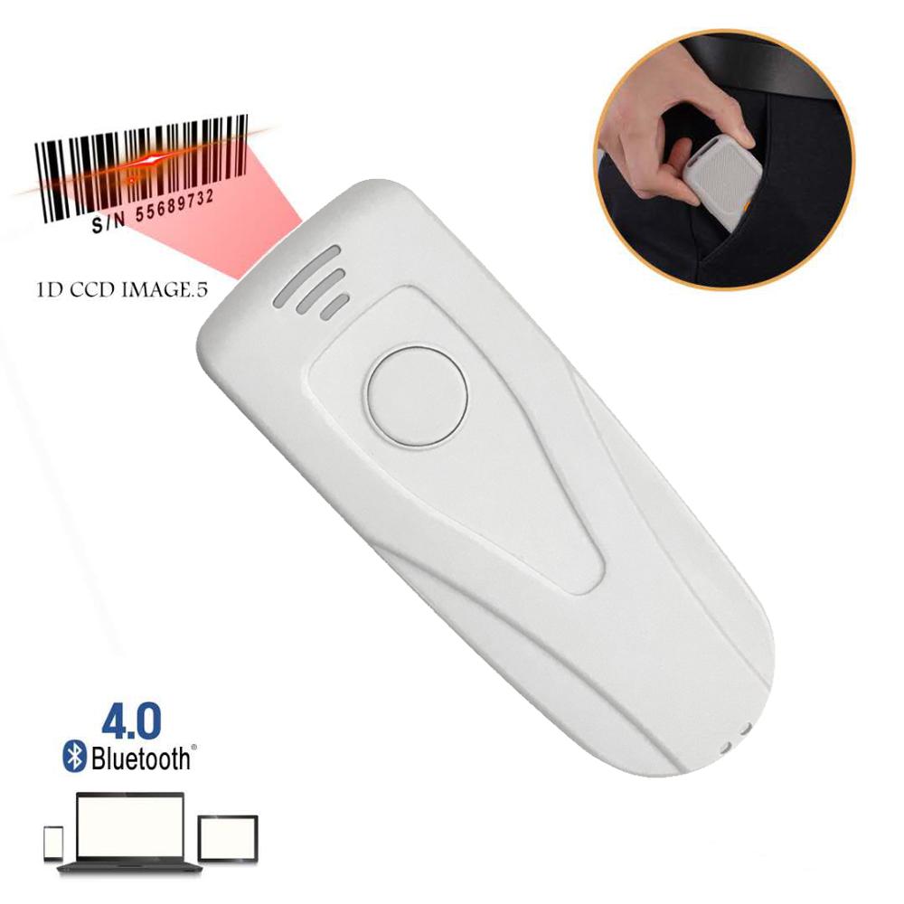 Mini Senza Fili di Bluetooth Scanner di Codici A Barre Scanner di Codici A Barre CCD Lettore di Codici A Barre Senza Fili Portatile One Size Luce Rossa