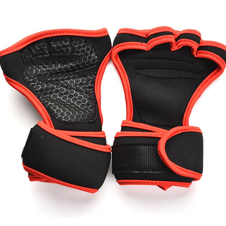 2PCS Weight Lifting Training Gloves Women Men Fitness Sports Body Building Gymnastics Grips Gym Hand Palm Protector Gloves