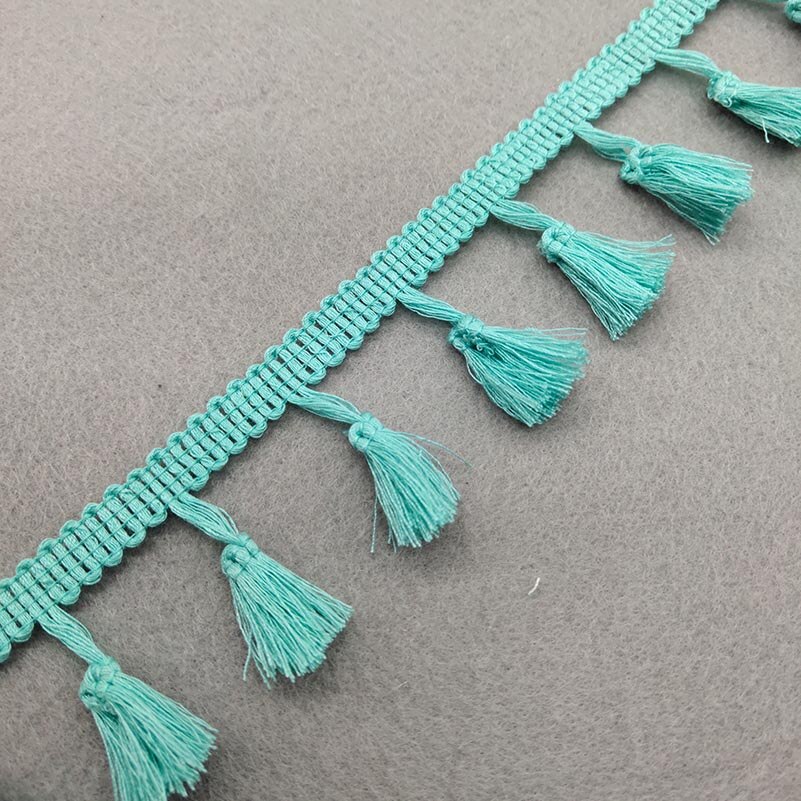 1Yards of Pack 40MM Width Fringe Trim Lace Fibre Tassel Clothes Accessories Wedding Dress Tassel Ribbon Diy: Light green