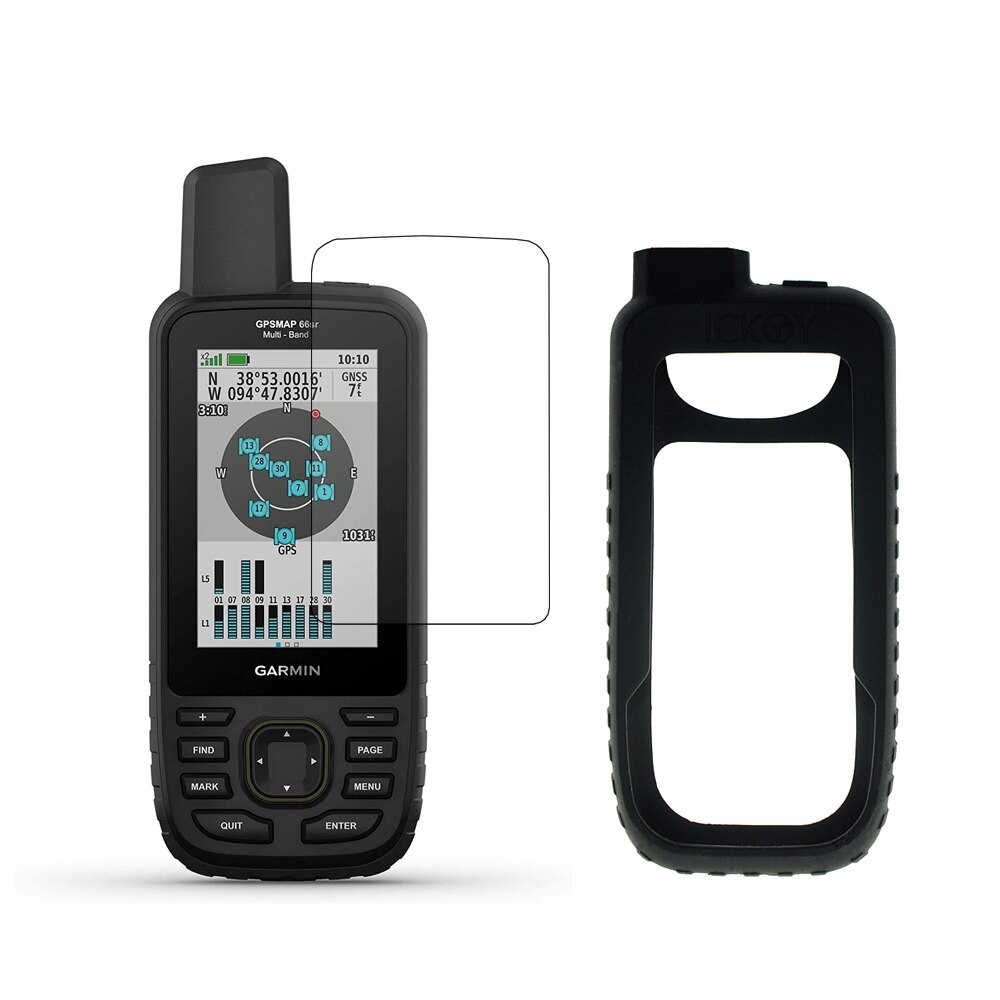 Silicon Protect Case + Screen Protector Shield Film for Hiking Handheld GPS Garmin GPSMap 66SR 66ST 66S Accessories
