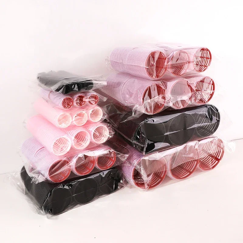 헤어롤 6pcs Hair Rollers Heatless Hair Curlers No Heat Hair Bangs Volume Self-adhesive Hook Curlers DIY Styling Tools & Accessories