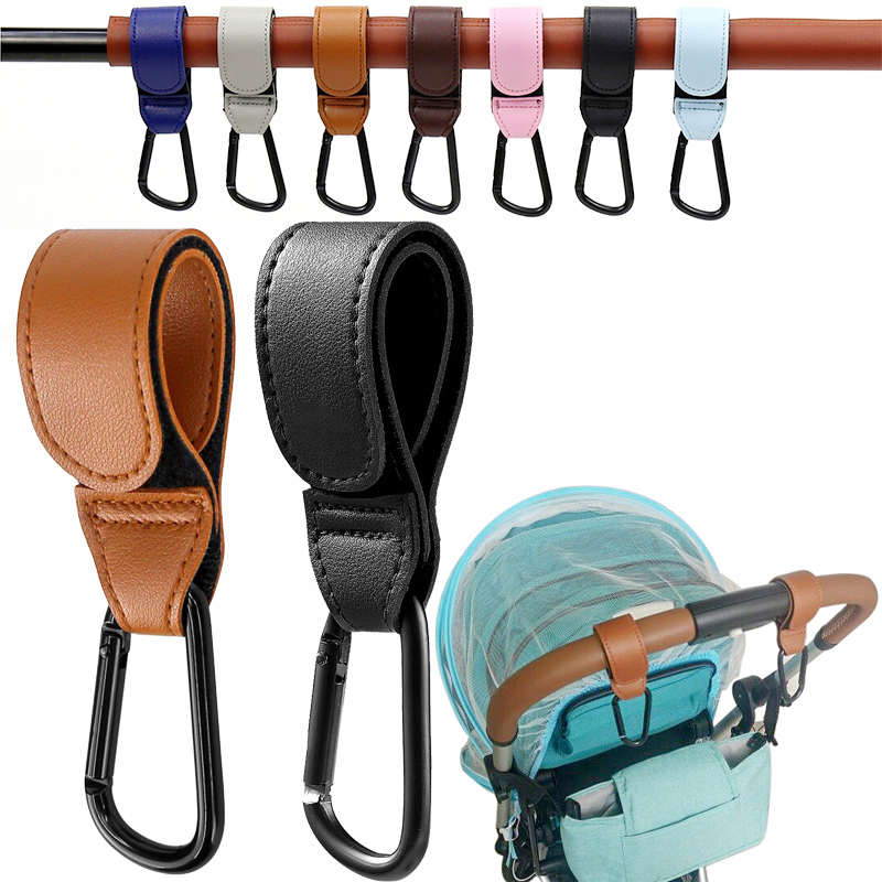 1/2 Stuks Pu Leer Baby Tas Kinderwagen Haak Kinderwagen Draaien 360 Graden Draaibare Winkelwagen Organizer Kinderwagen Haak gehaakte Kinderwagen Accessoires