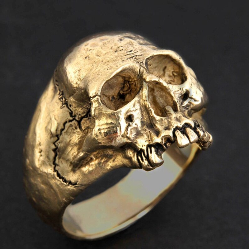 Novel Men Ring Evil Skeleton Skull Jewelry Stainless Steel Punk Rock Skeleton Ring For Male Accessories