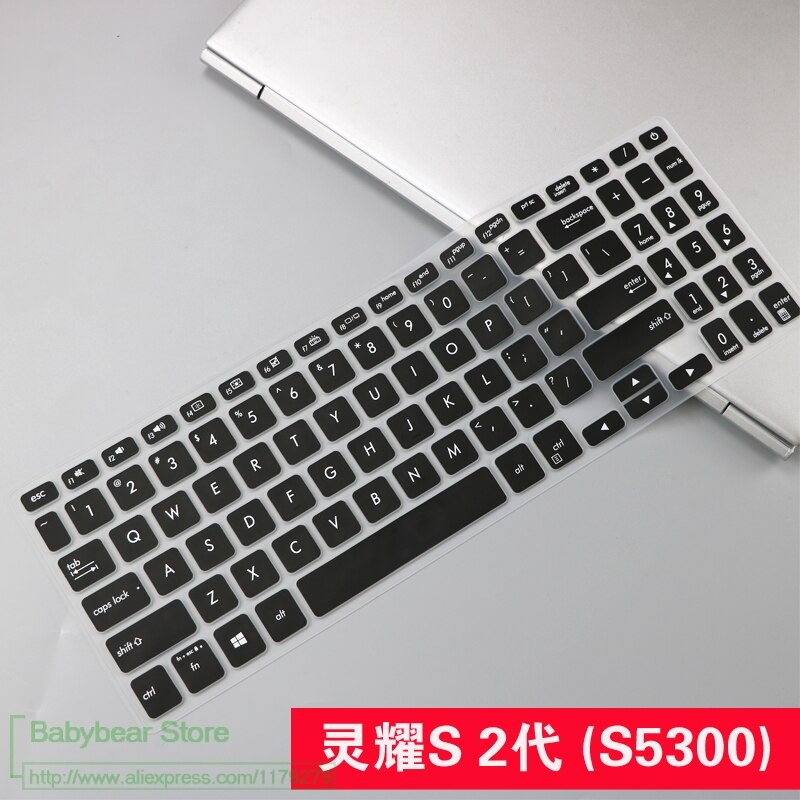 For Asus VivoBook S15 S531 s531fl S531f s530 s530fn s530fa s530fu S530u S530f 15.6 inch Laptop Keyboard Cover Skin Protector: black