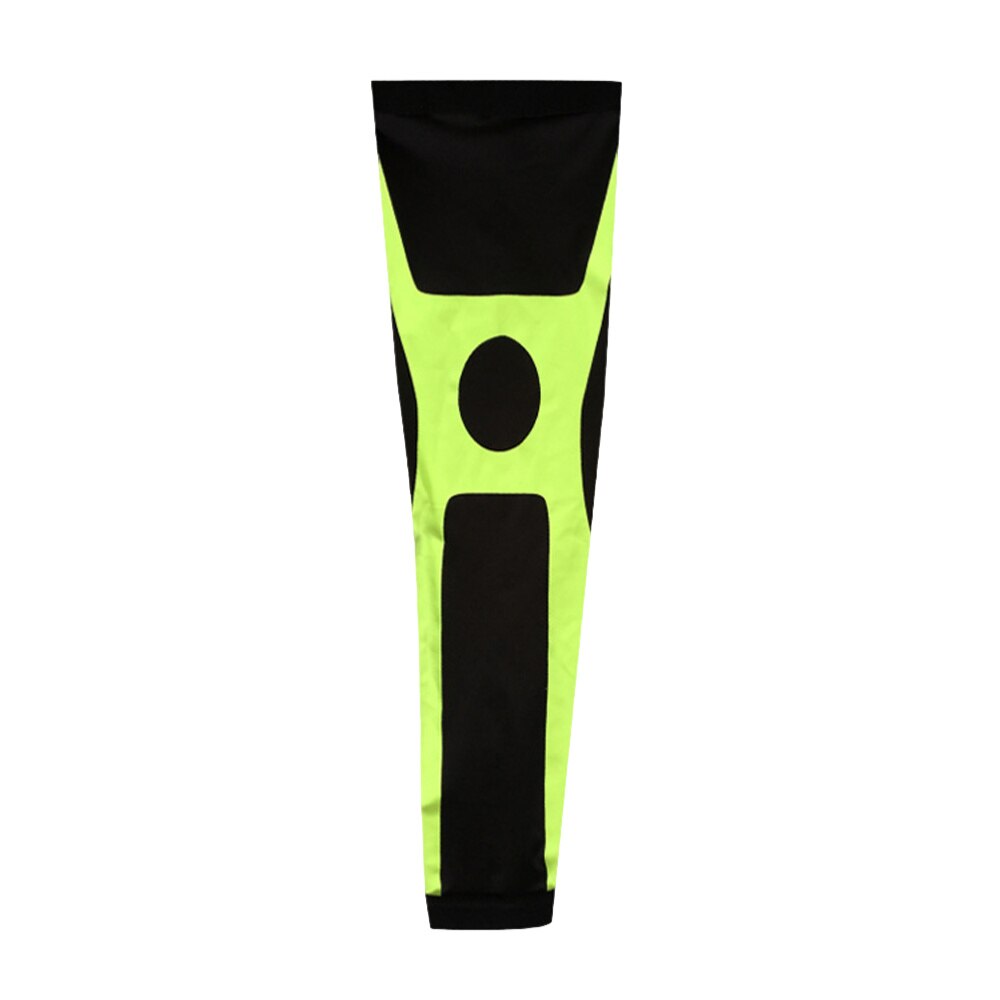 1pc calzini sportivi professionali ginocchiera sportiva parastinchi elastici per sport da corsa (nero + argento): Picture 2 / M